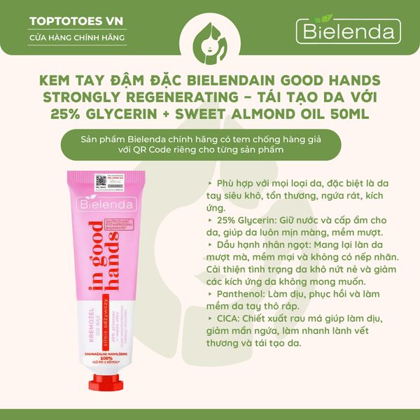 Kem tay đậm đặc Bielenda In Good Hands Highly Nourishing nuôi dưỡng da 50ml