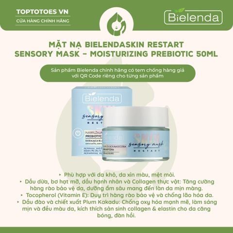 Mặt nạ Bielenda Skin Restart Sensory - Moisturizing Prebiotic 50ml