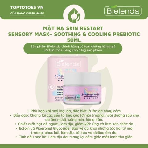 Mặt nạ Bielenda Skin Restart Sensory - Soothing & Cooling Prebiotic 50ml