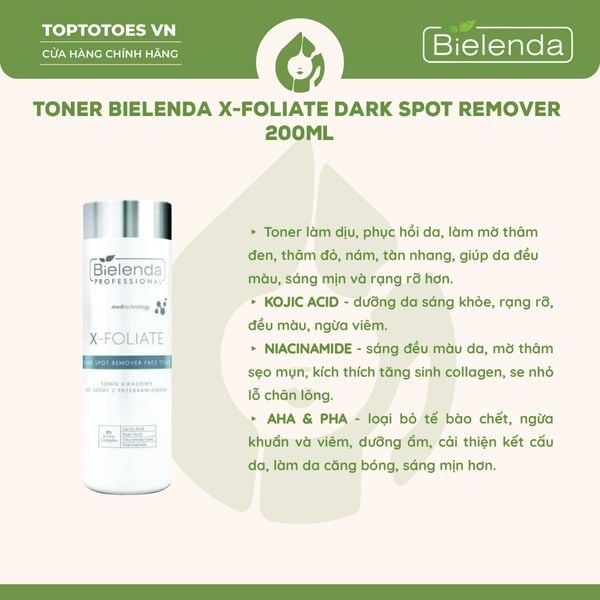 Toner Bielenda Professional X-FOLIATE Dark Spot Remover 200ml