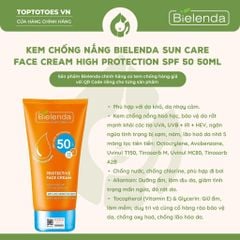 Kem chống nắng Bielenda Sun Care High Protection SPF 50 50ml