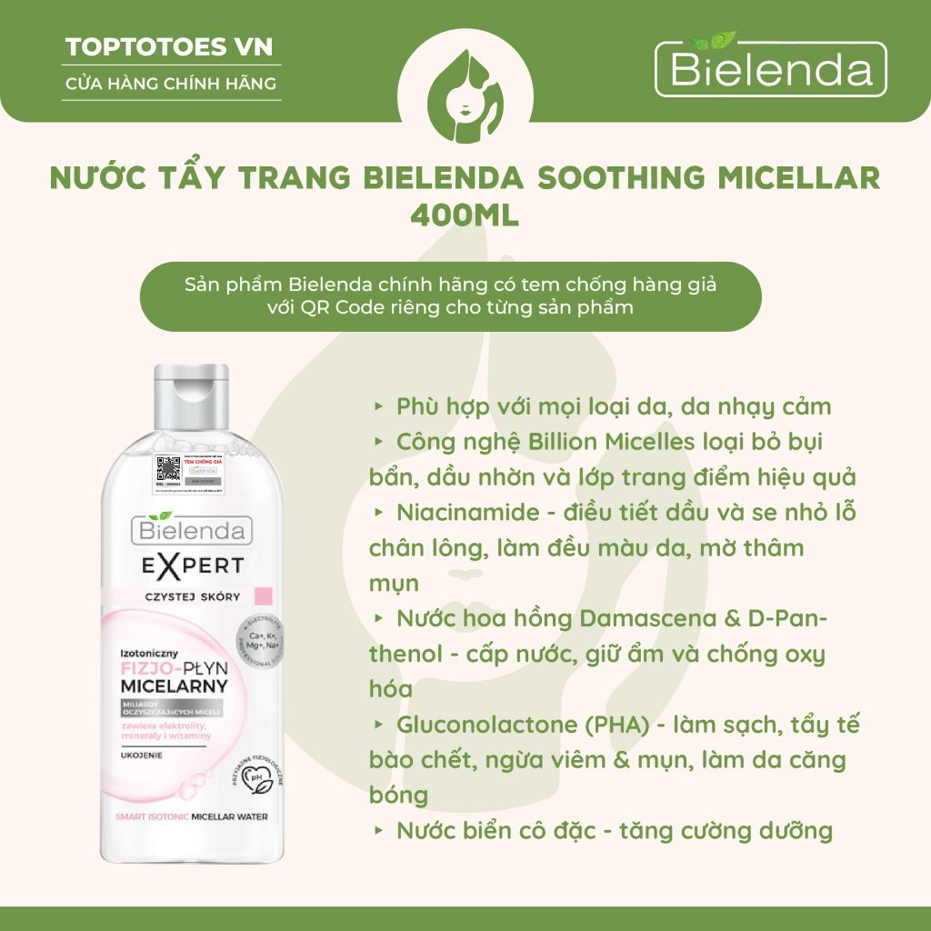 Nước tẩy trang Bielenda Clean Skin Expert