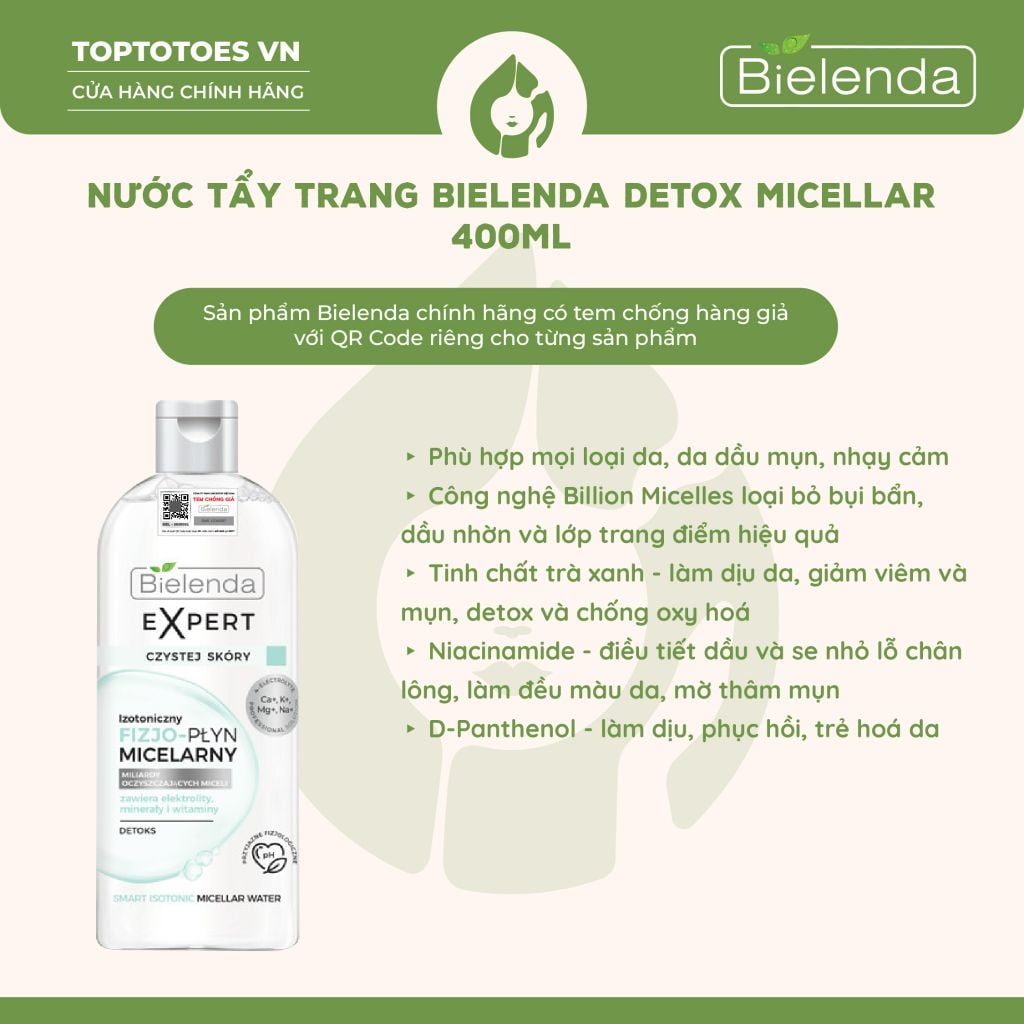 Nước tẩy trang Bielenda Clean Skin Expert