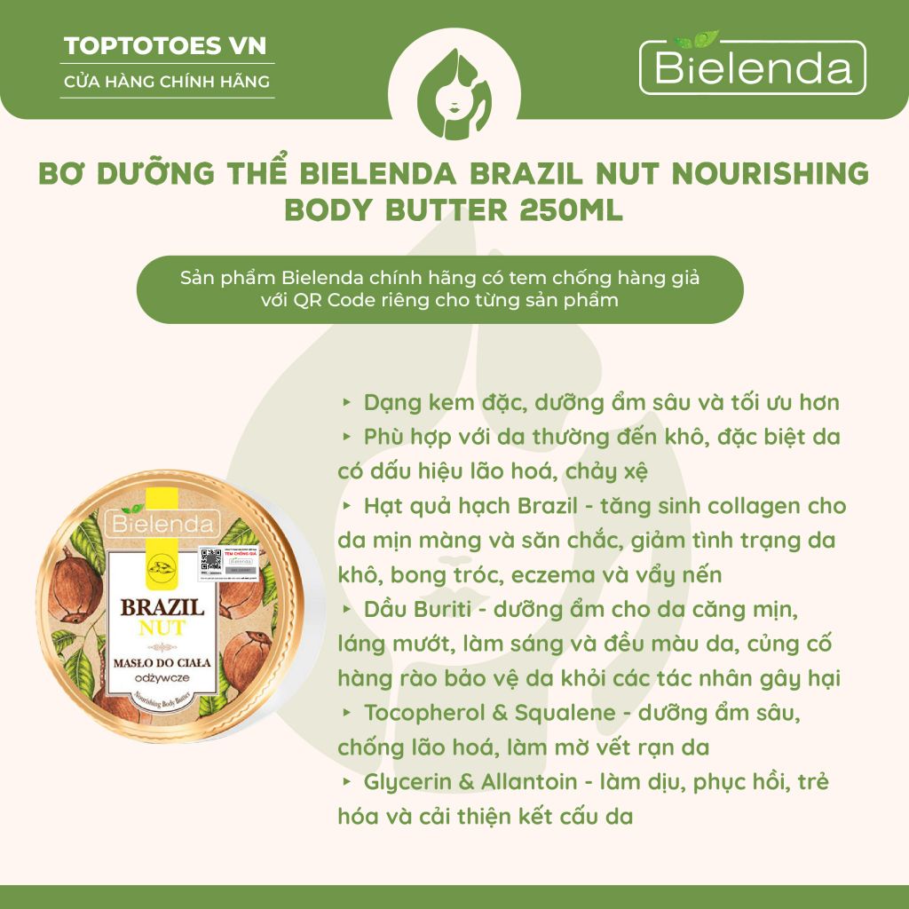 Dưỡng thể Bielenda Brazil Nut Nourishing