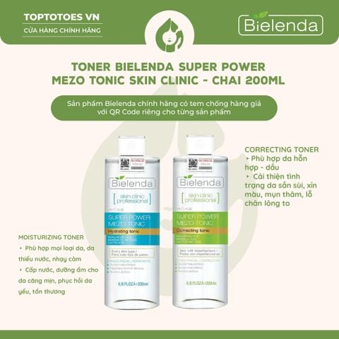 Toner Bielenda Super Power Mezo Skin Clinic Moisturizing/ Correcting