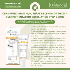 Kem dưỡng giảm mụn, thâm Bielenda Dr Medica Overpigmentation Exfoliating Step 1 30ml
