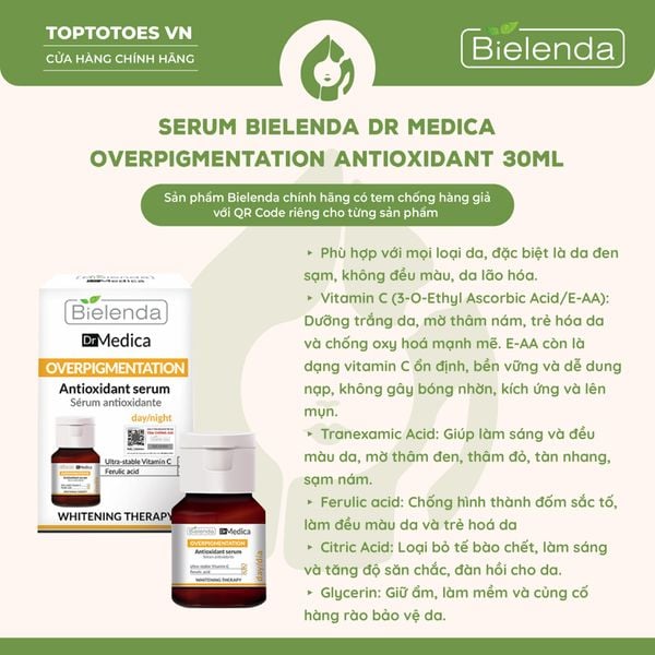 Serum Bielenda Dr Medica Overpigmentation Antioxidant 30ml