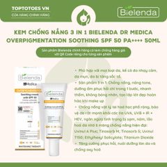Kem chống nắng 3In1 Bielenda Dr Medica Overpigmentation Soothing SPF 50 PA++++ 50ml