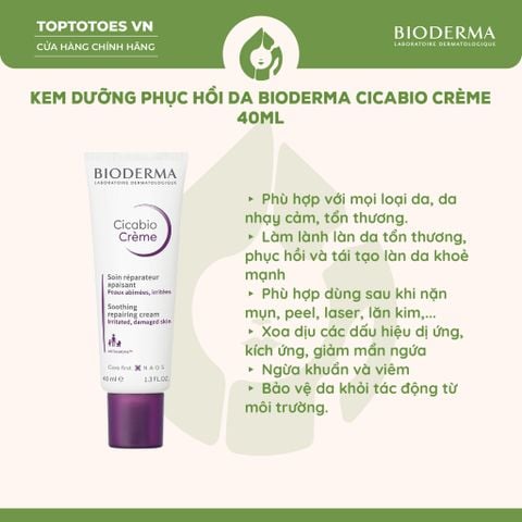 Kem dưỡng Bioderma Cicabio Creme 40ml