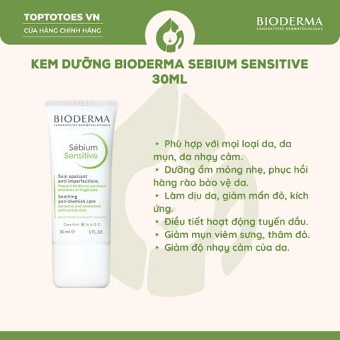 Kem dưỡng Bioderma Sebium Sensitive 30ml