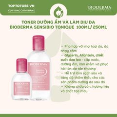 Toner Bioderma Sensibio Tonique (Hồng)
