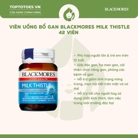 Viên uống bổ gan, mát gan, giải đ.ộc tố Blackmores Milk Thistle - 42 viên