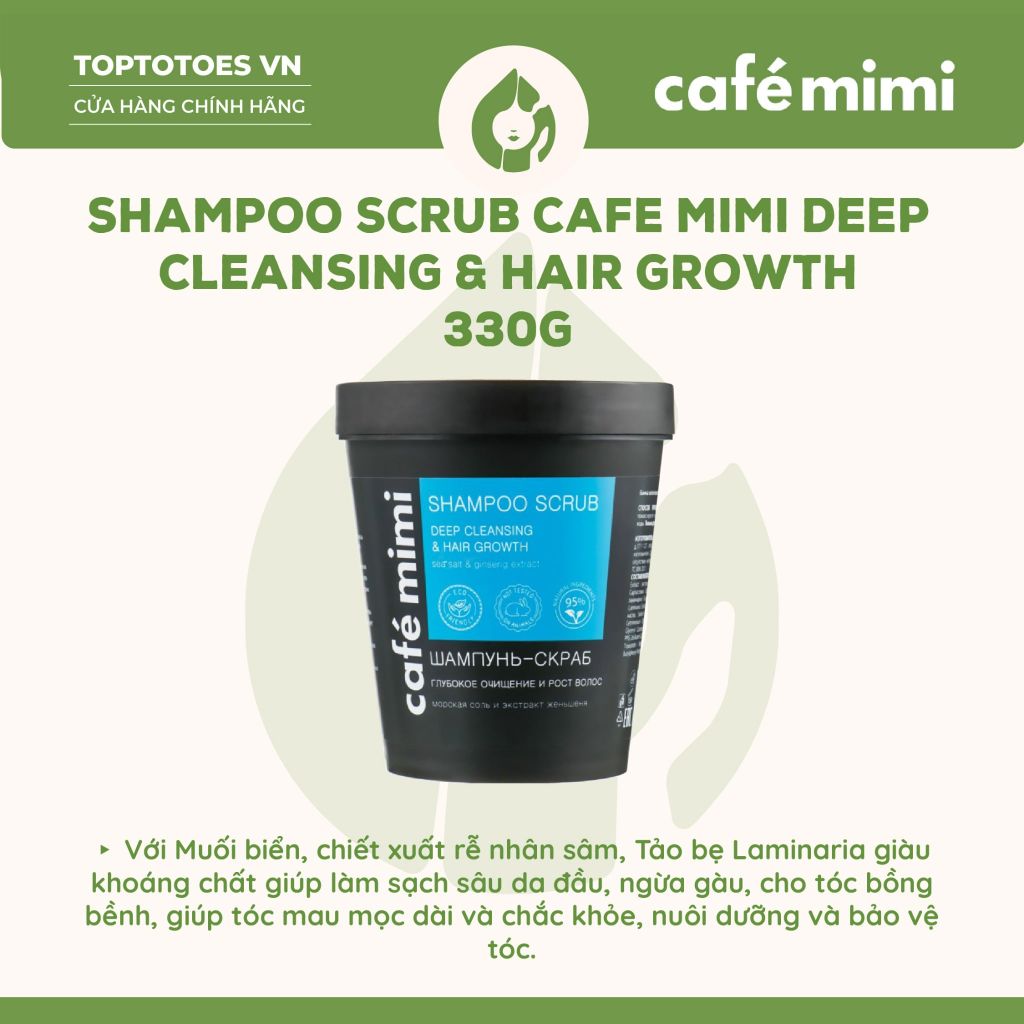 Dầu gội - Tẩy da chết da đầu Cafe Mimi