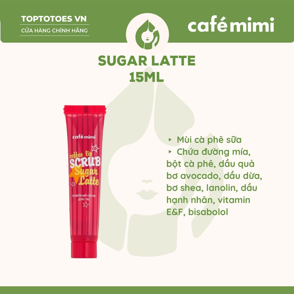 Tẩy da chết môi Sugar Lip Scrub Cafe Mimi