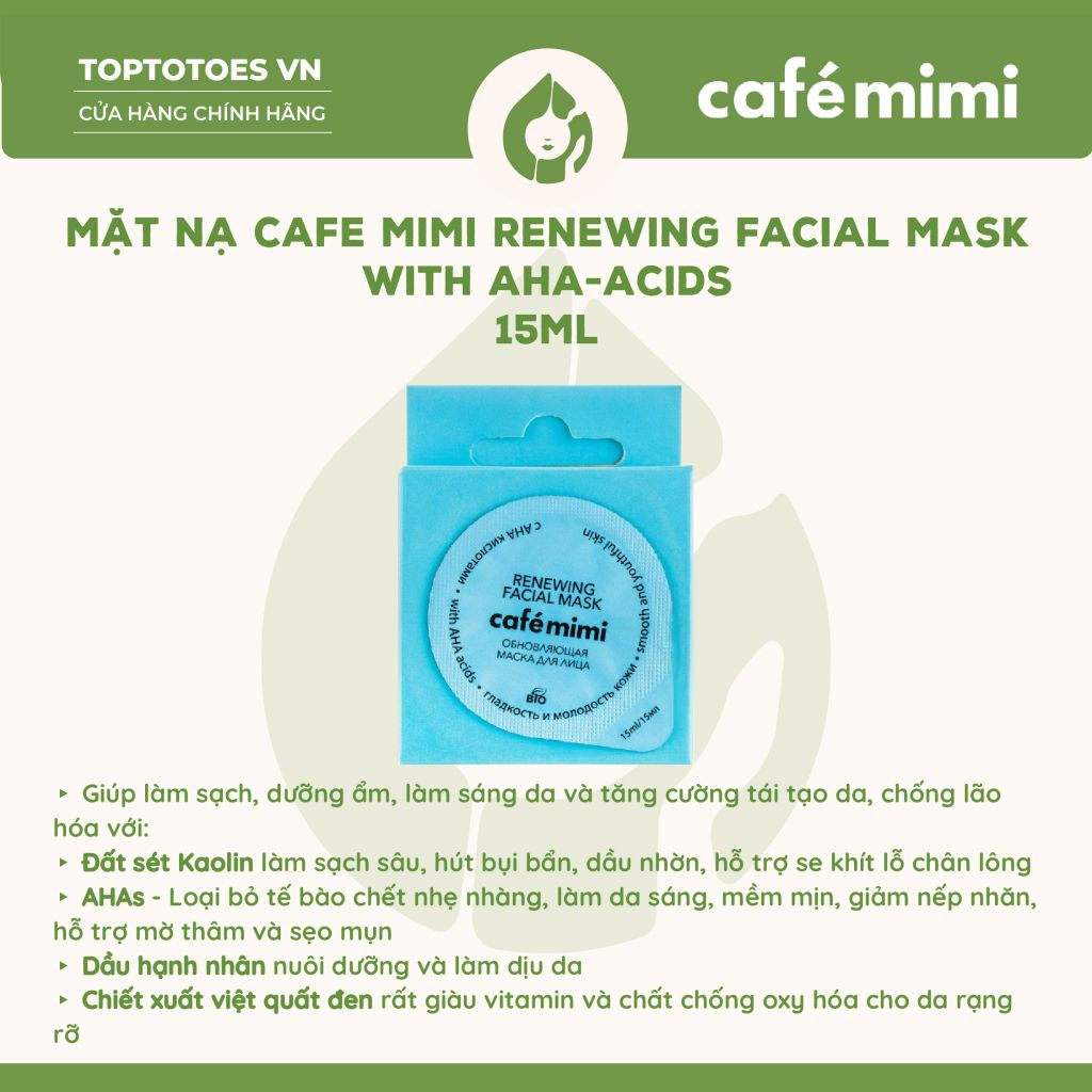 Mặt nạ Cafe Mimi Renewing Facial Mask