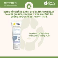 Kem chống nắng Cancer Council Face Day Wear Invisible SPF 50+/ PA ++++ - Chống nước