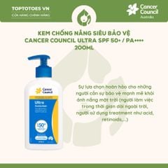 Kem chống nắng Siêu bảo vệ Cancer Council Ultra SPF 50+/ PA ++++