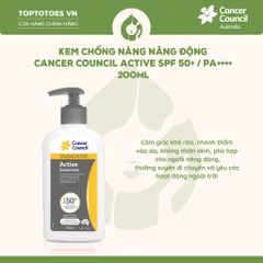 Kem chống nắng Năng động Cancer Council Active SPF 50+/ PA ++++