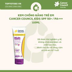 Kem chống nắng Trẻ em Cancer Council Kids SPF 50+/ PA ++++
