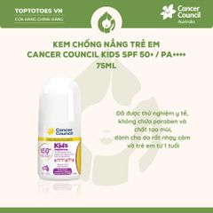 Kem chống nắng Trẻ em Cancer Council Kids SPF 50+/ PA ++++