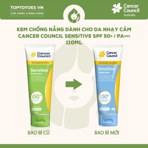 Kem chống nắng dành cho Da nhạy cảm Cancer Council Sensitive SPF 50+/ PA +++