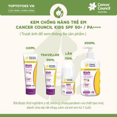 Kem chống nắng Trẻ em Cancer Council Kids SPF 50+/ PA ++++