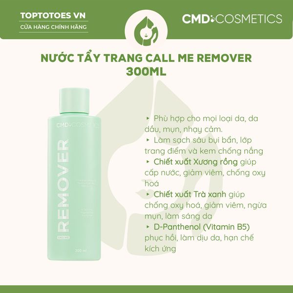 Nước tẩy trang CMD Cosmetics Call Me Remover 300ml