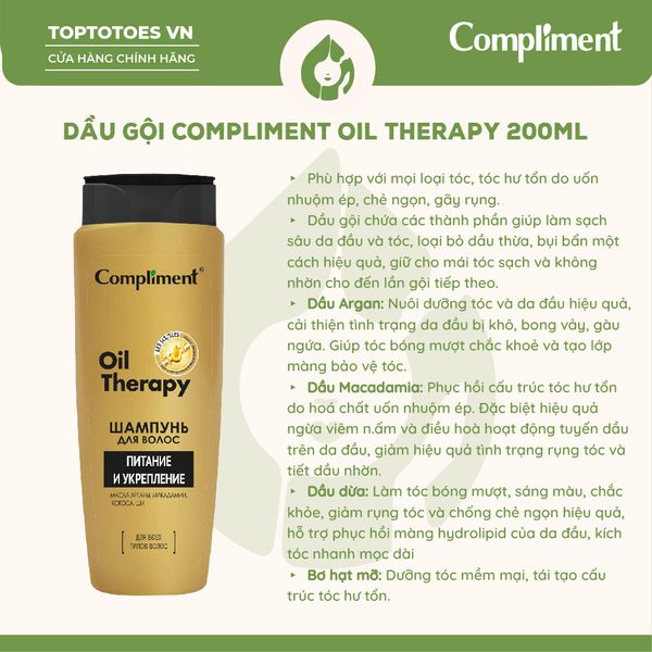 Dầu gội Compliment Oil Therapy 400ml