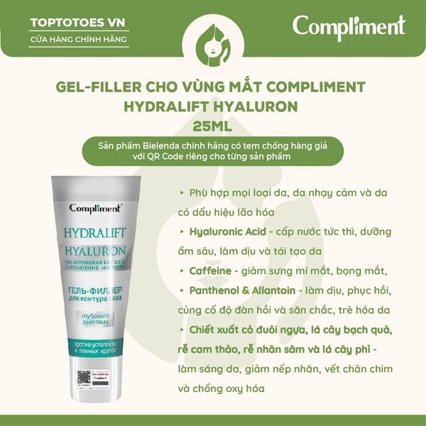 Gel-filler cho vùng mắt Compliment Hydralift Hyaluron 25ml