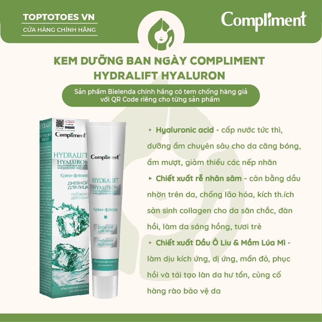 Kem dưỡng ẩm Compliment Hydralift Hyaluron 50ml