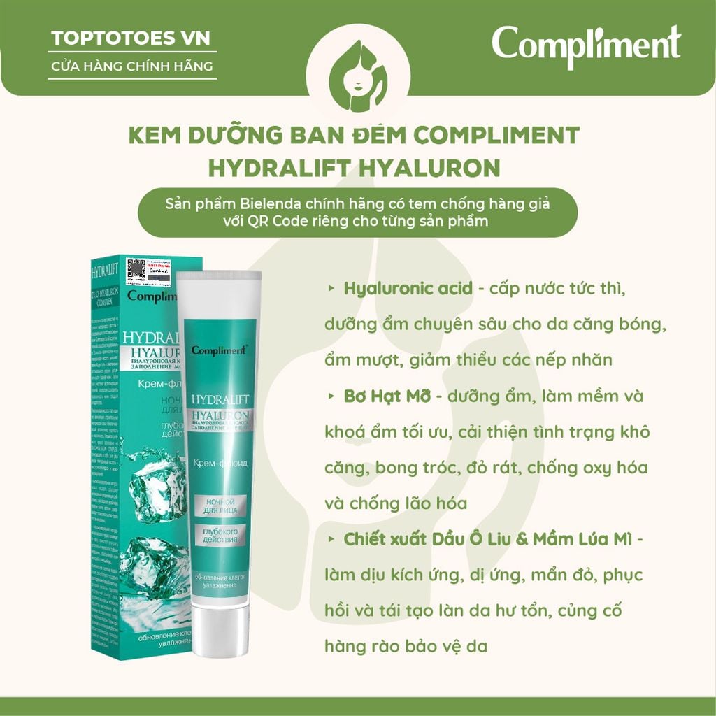 Kem dưỡng ẩm Compliment Hydralift Hyaluron 50ml