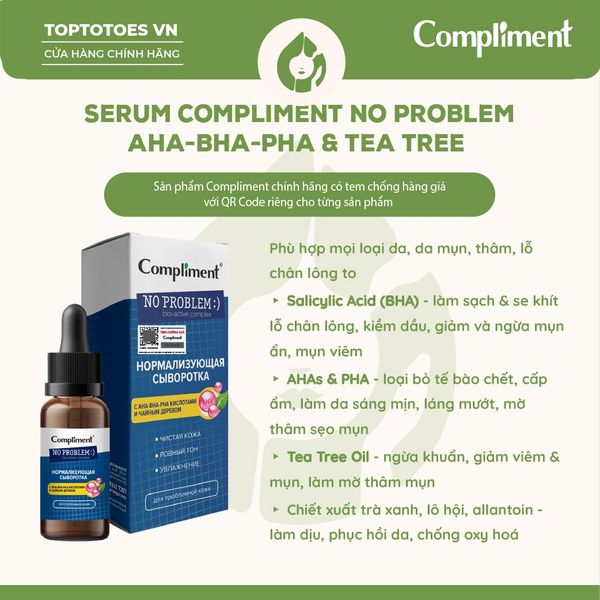 Serum Compliment No Problem AHA-BHA-PHA-Tea Tree 27ml
