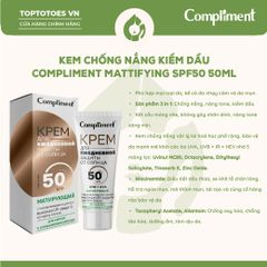 Kem chống nắng kiềm dầu Compliment Mattifying SPF50 50ml