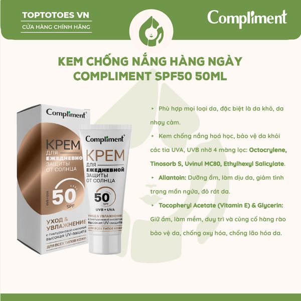Kem chống nắng hàng ngày Compliment SPF50 50ml