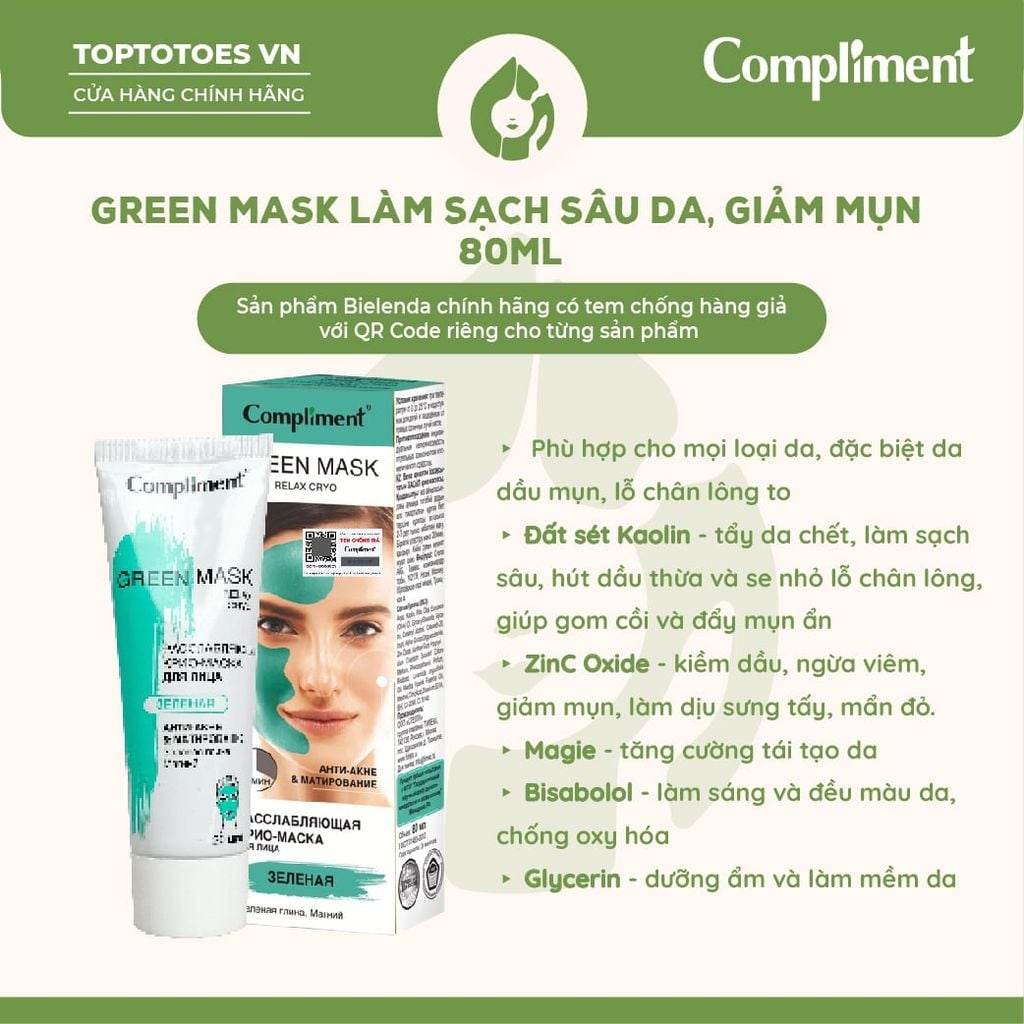 Mặt nạ đất sét Compliment 80ml