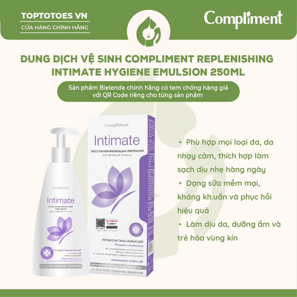 Dung dịch vệ sinh Compliment Intimate