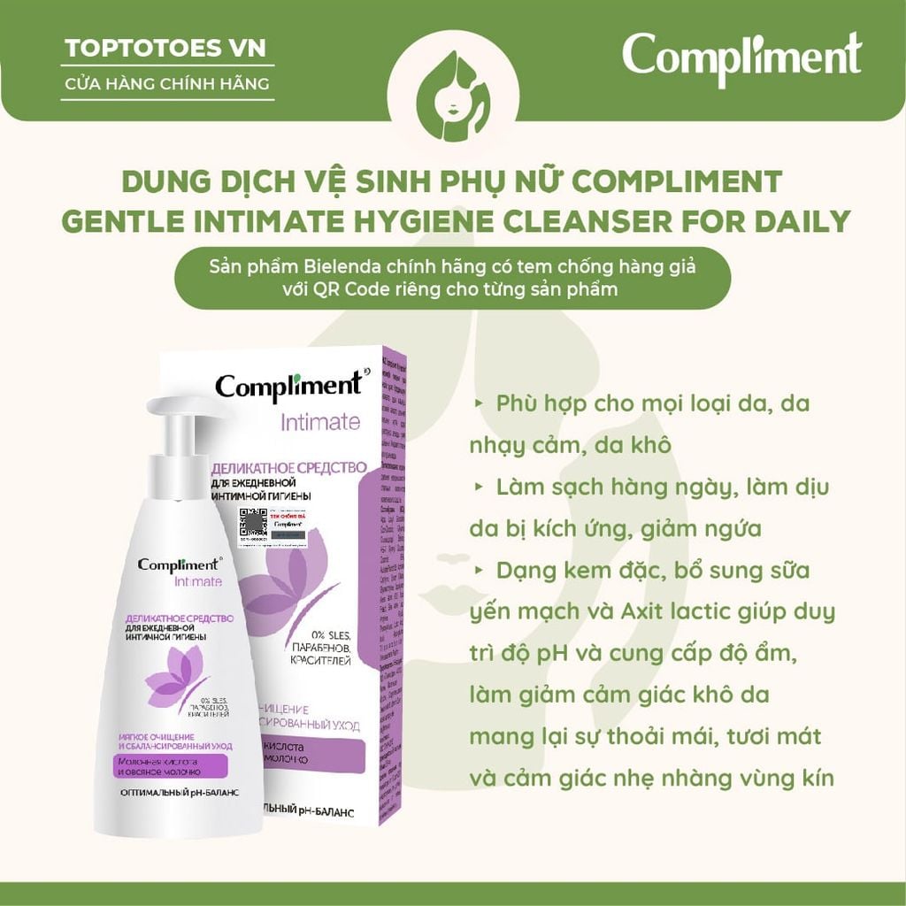 Dung dịch vệ sinh Compliment Intimate
