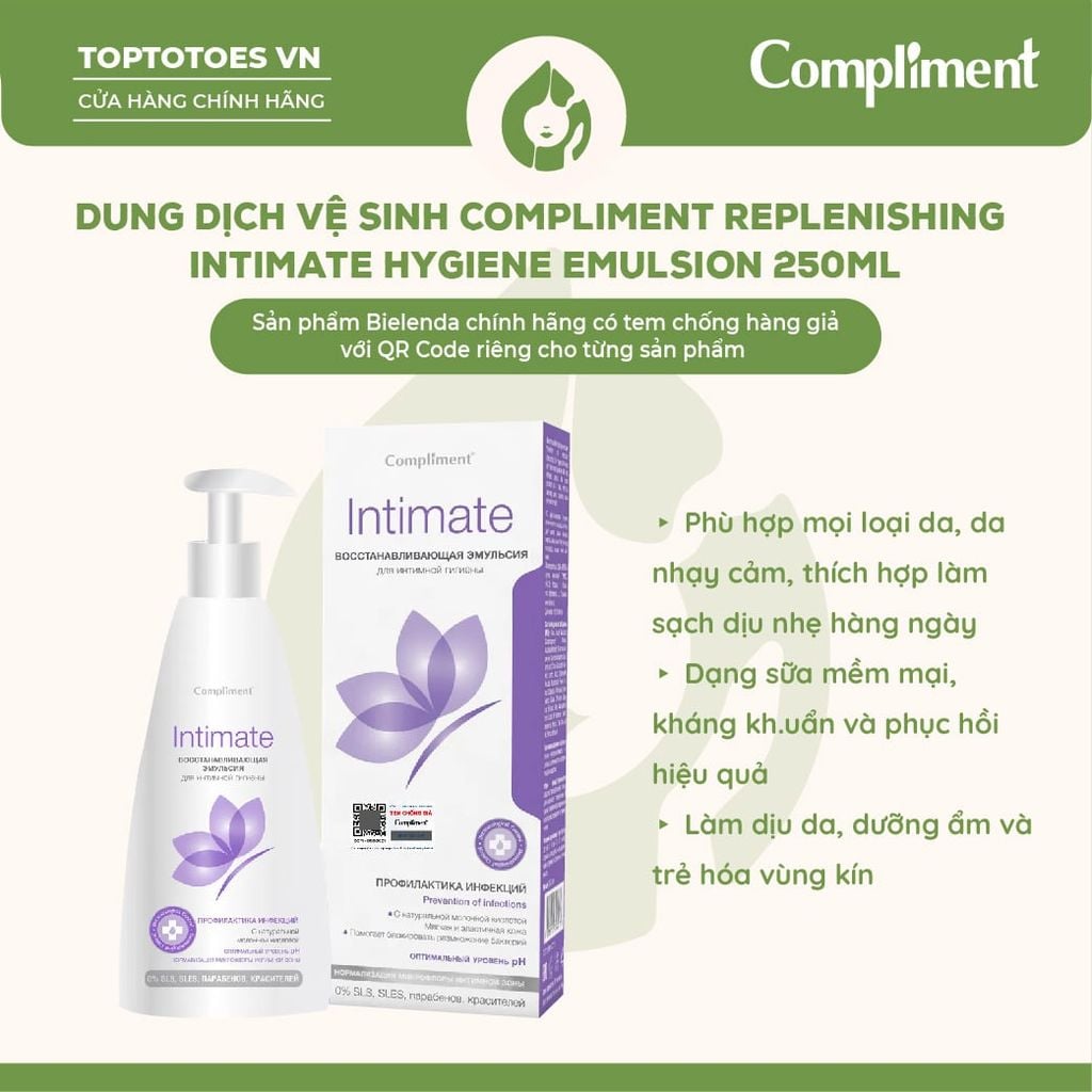 Dung dịch vệ sinh Compliment Intimate