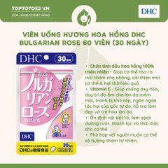 Viên uống làm thơm cơ thể DHC Bulgarian Rose - 30 ngày