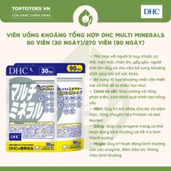 Viên uống khoáng tổng hợp DHC Multi Minerals