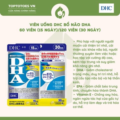 Viên uống DHC bổ não DHA - Gói 30 ngày