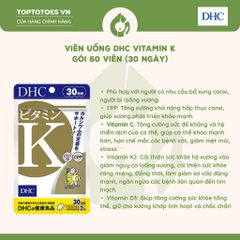 Viên uống DHC Vitamin K - Gói 30 ngày