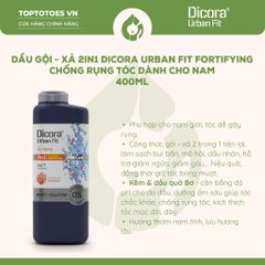 Gội Xả 2in1 Dicora Urban Fit chống rụng tóc dành cho nam 400ml