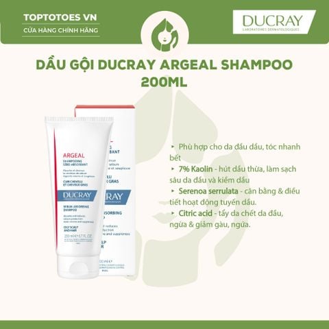 Dầu gội Ducray Argeal Shampoo 200ml