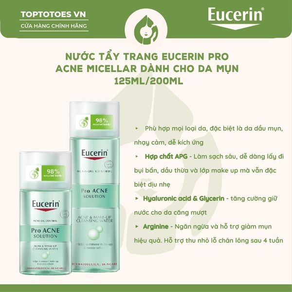 Nước tẩy trang Eucerin Pro Acne Micellar Water