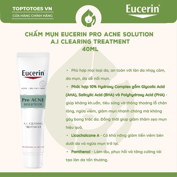 Chấm mụn Eucerin A.I Clearing Treatment 40ml