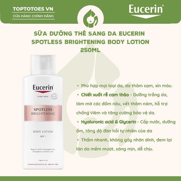 Sữa dưỡng thể Eucerin Spotless Brightening Body Lotion 250ml