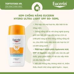 Kem chống nắng Eucerin Hydro Ultra Light Fluid SPF50+ 50ml