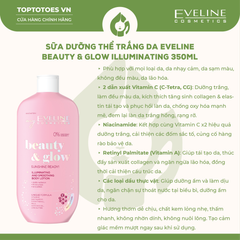 Sữa dưỡng thể làm sáng và mềm da Eveline Beauty & Glow Illuminating And Smoothing Body Lotion 350ml