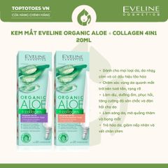 Kem mắt Eveline Organic Aloe + Collagen 4in1